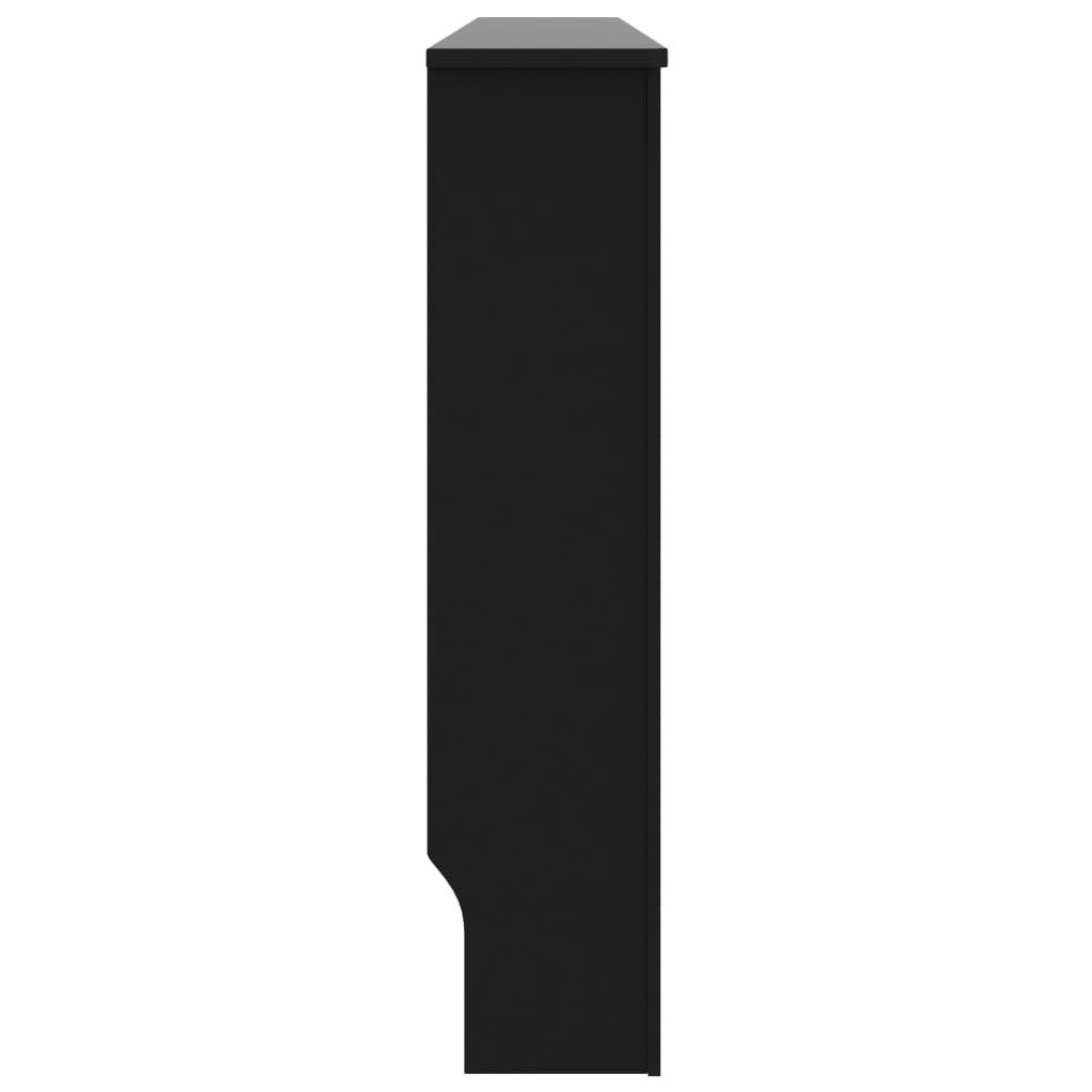 Black Radiator Cover with Shelf Space and Honeycomb Pattern