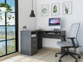 Raleigh L-Shaped Desk with Drawers and CPU Storage