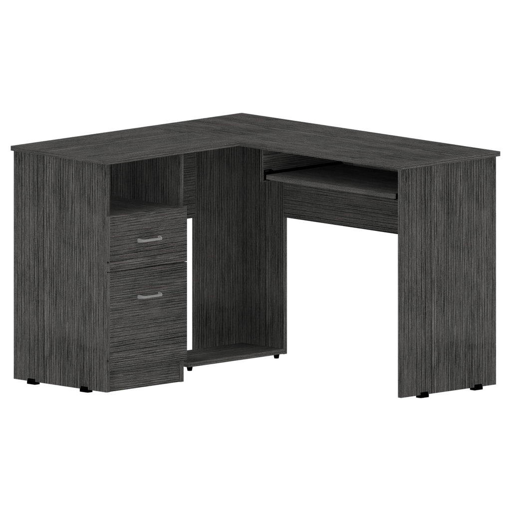 Raleigh L-Shaped Desk with Drawers and CPU Storage