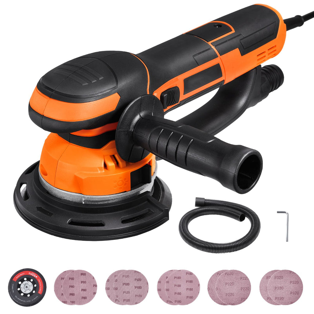 Professional 6- Random Orbital Sander with Dual-Action Mode and Variable Speed