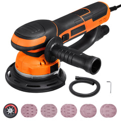 Professional 6- Random Orbital Sander with Dual-Action Mode and Variable Speed