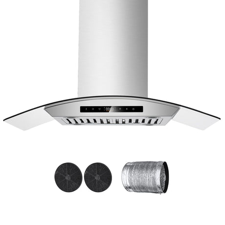 Convertible Range Hood with Smart Gesture Control and Dimmable Lights