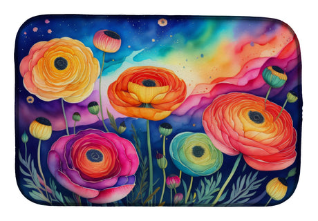 Ranunculus in Color Absorbent Dish Drying Mat