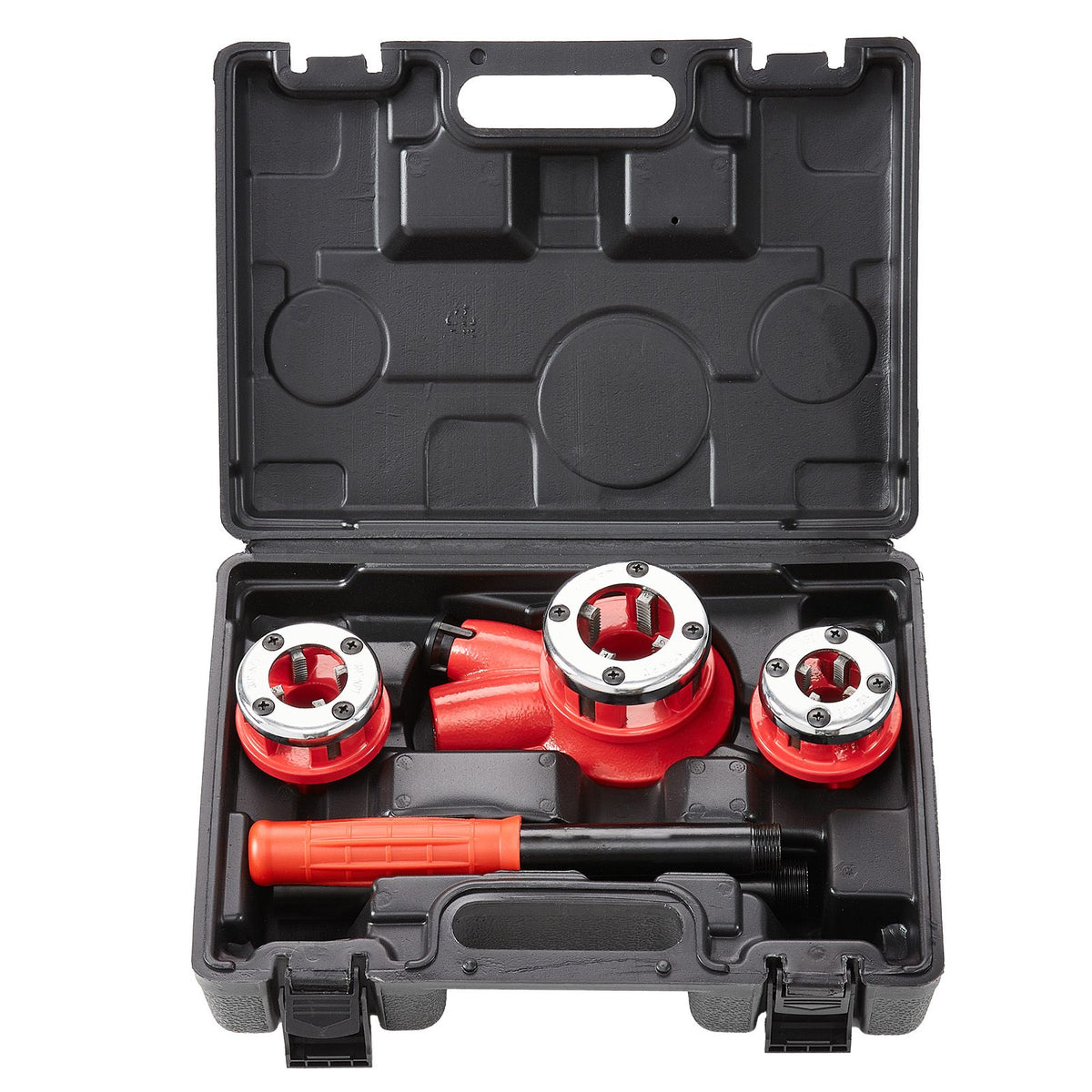 Manual Ratcheting Pipe Threader Kit with Three NPT Dies