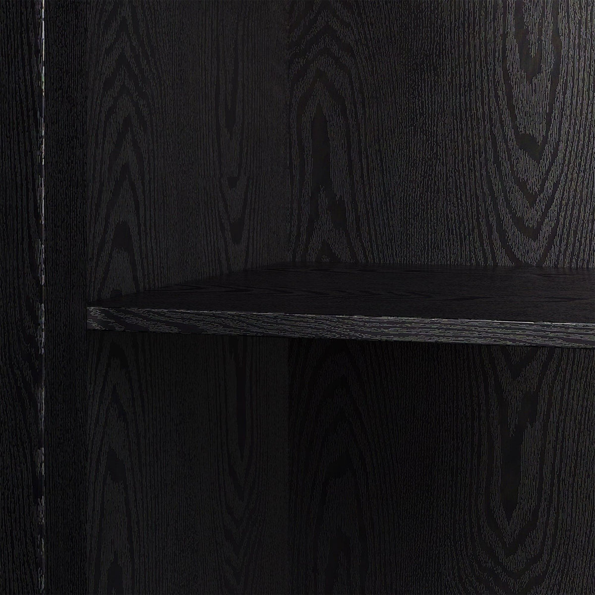 Black Bohemian Sideboard with Woven Door Fronts