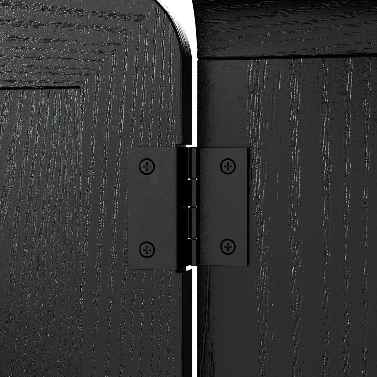 Black Bohemian Sideboard with Woven Door Fronts