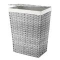 Rattique Woven Plastic Laundry Basket with Removable Liner