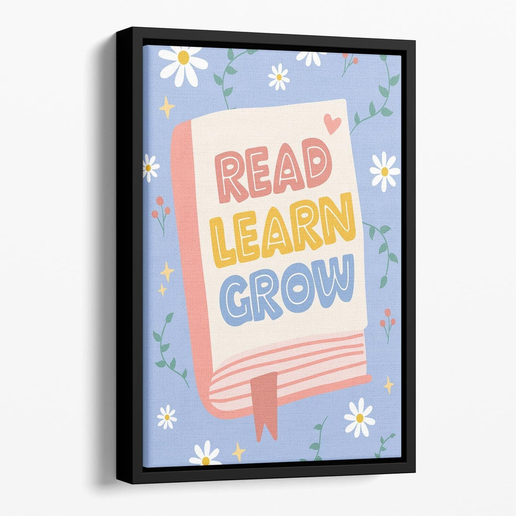 Read Learn Grow Floating Framed Wall Art