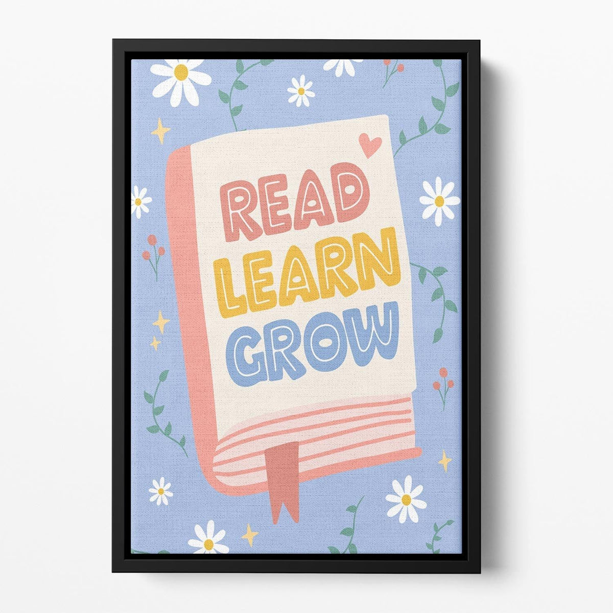 Read Learn Grow Floating Framed Wall Art