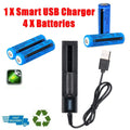Rechargeable Button-Top Batteries and USB Charger