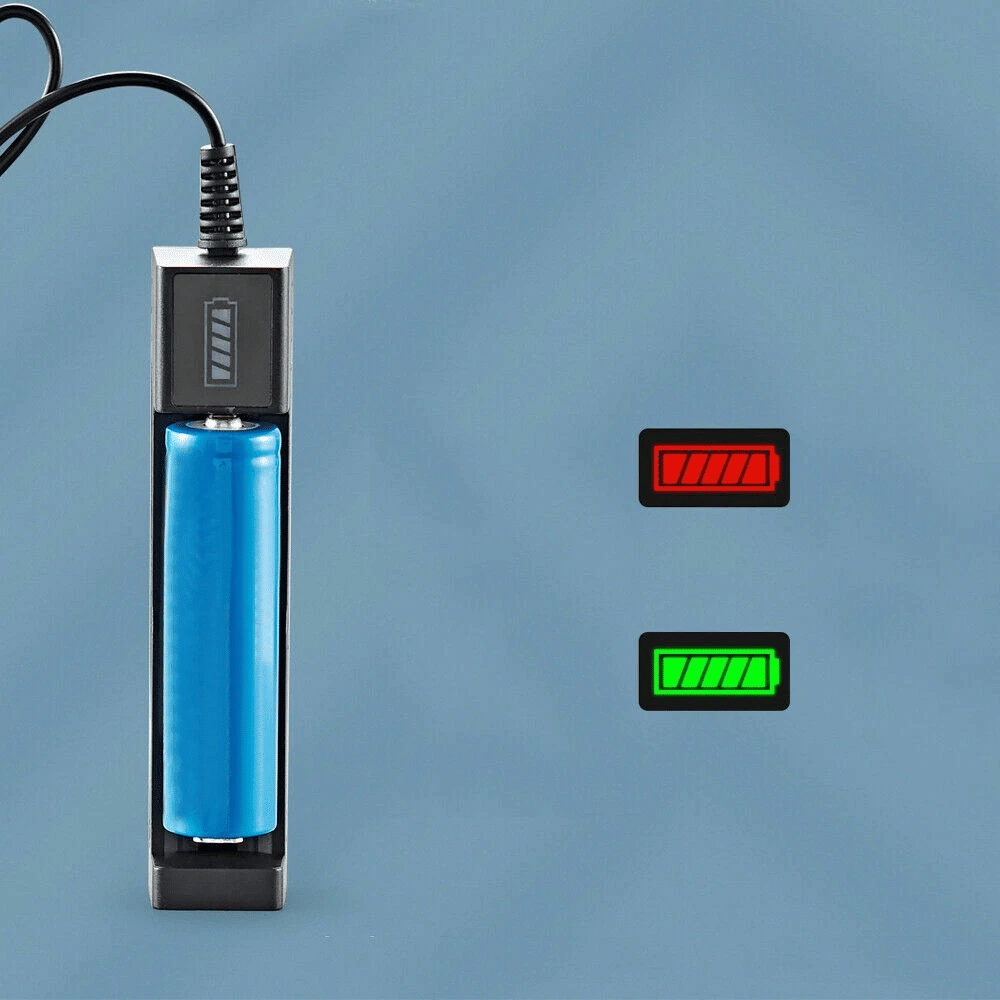 Rechargeable Button-Top Batteries and USB Charger