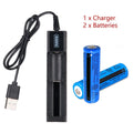 Rechargeable Button-Top Batteries and USB Charger