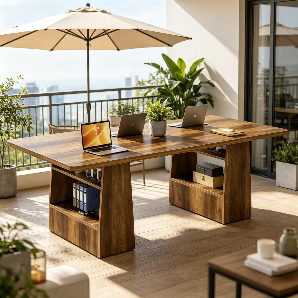 Conference Table with 4-Tier Storage and Multipurpose Design
