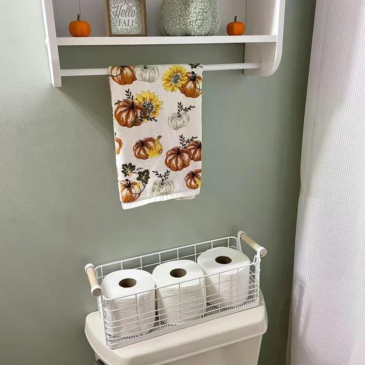 Rectangular Basket with Side Cutouts and Natural-Tone Handles