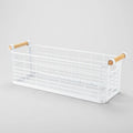 Rectangular Basket with Side Cutouts and Natural-Tone Handles