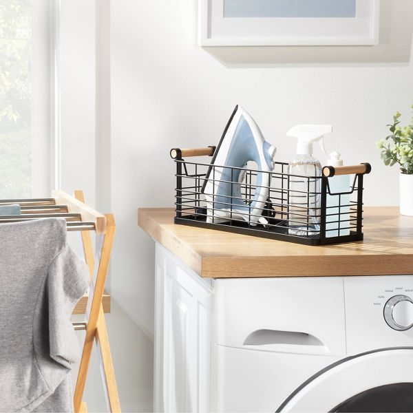 Versatile Rectangular Basket with Handles and Side Cutouts