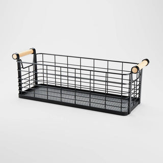 Versatile Rectangular Basket with Handles and Side Cutouts