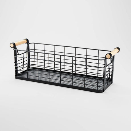Versatile Rectangular Basket with Handles and Side Cutouts