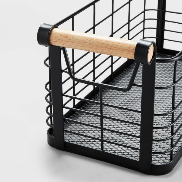 Versatile Rectangular Basket with Handles and Side Cutouts