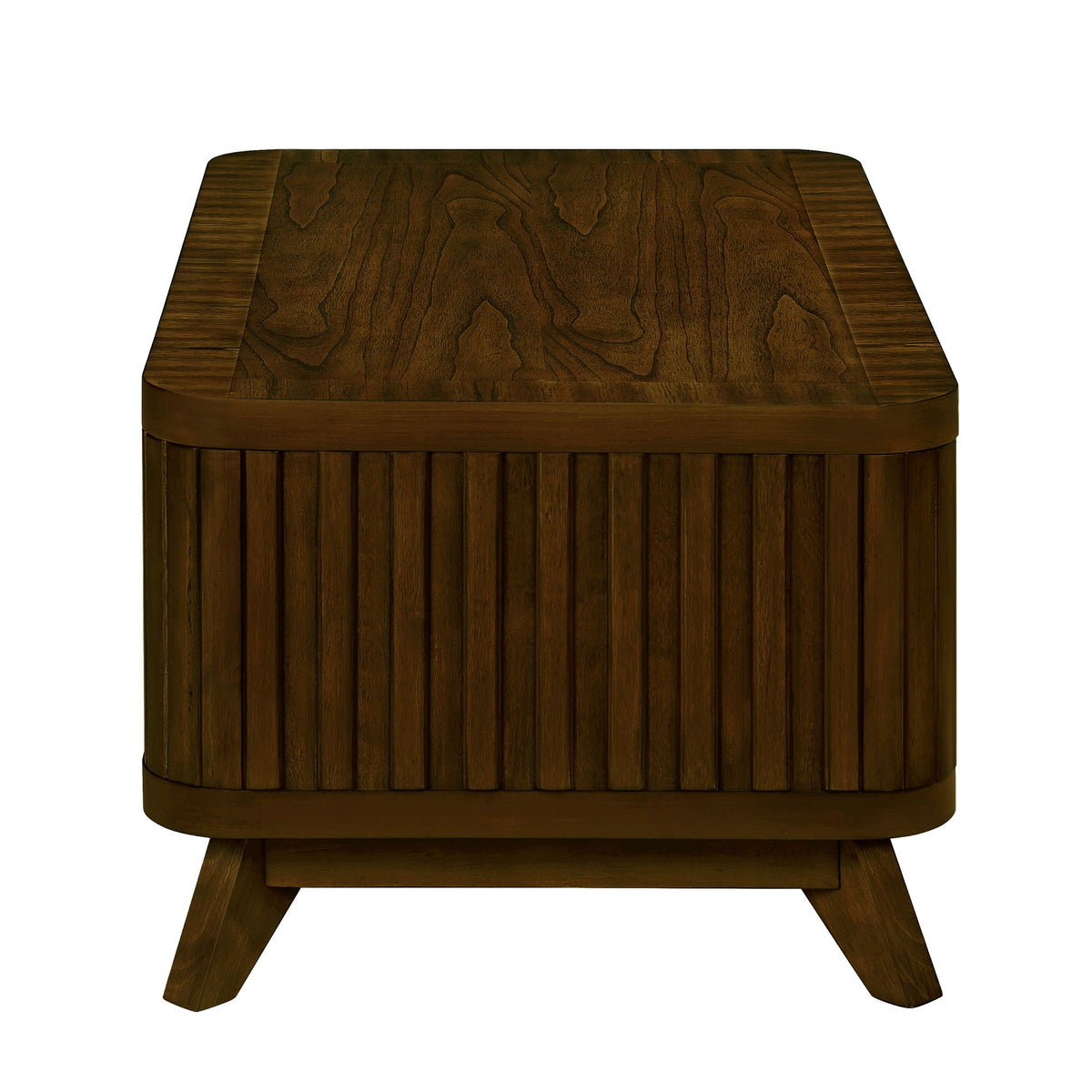 Walnut Coffee Table with Open Lower Shelf
