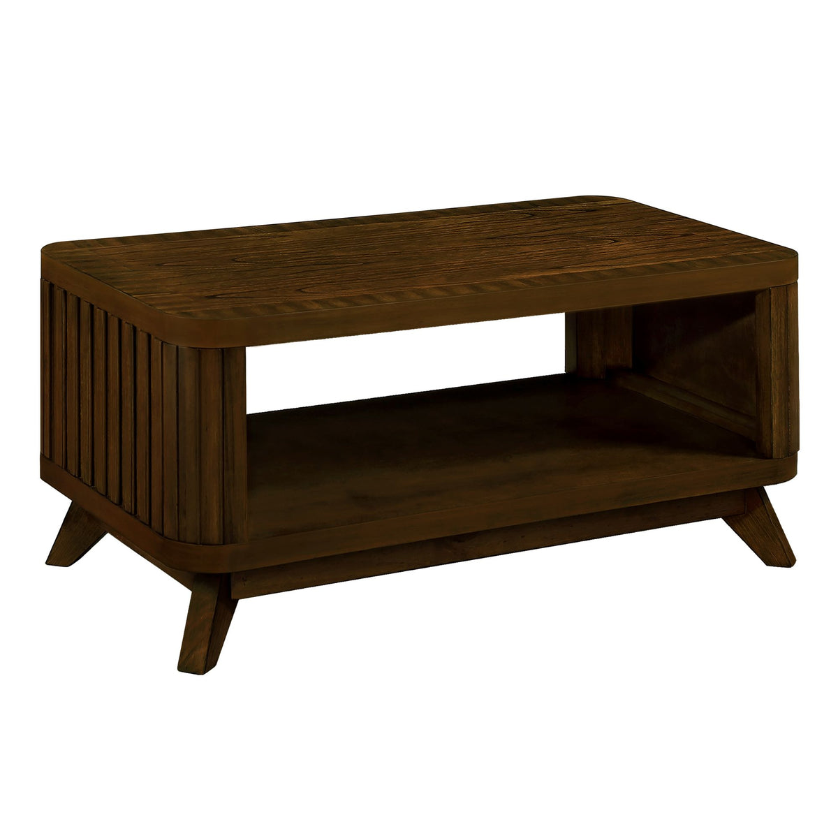Walnut Coffee Table with Open Lower Shelf