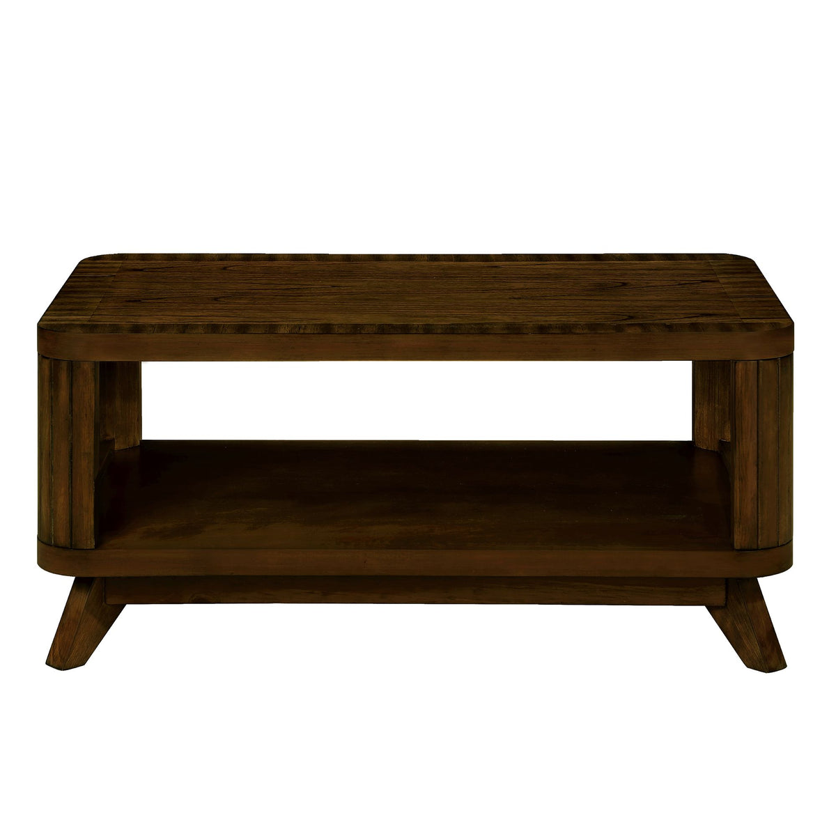 Walnut Coffee Table with Open Lower Shelf