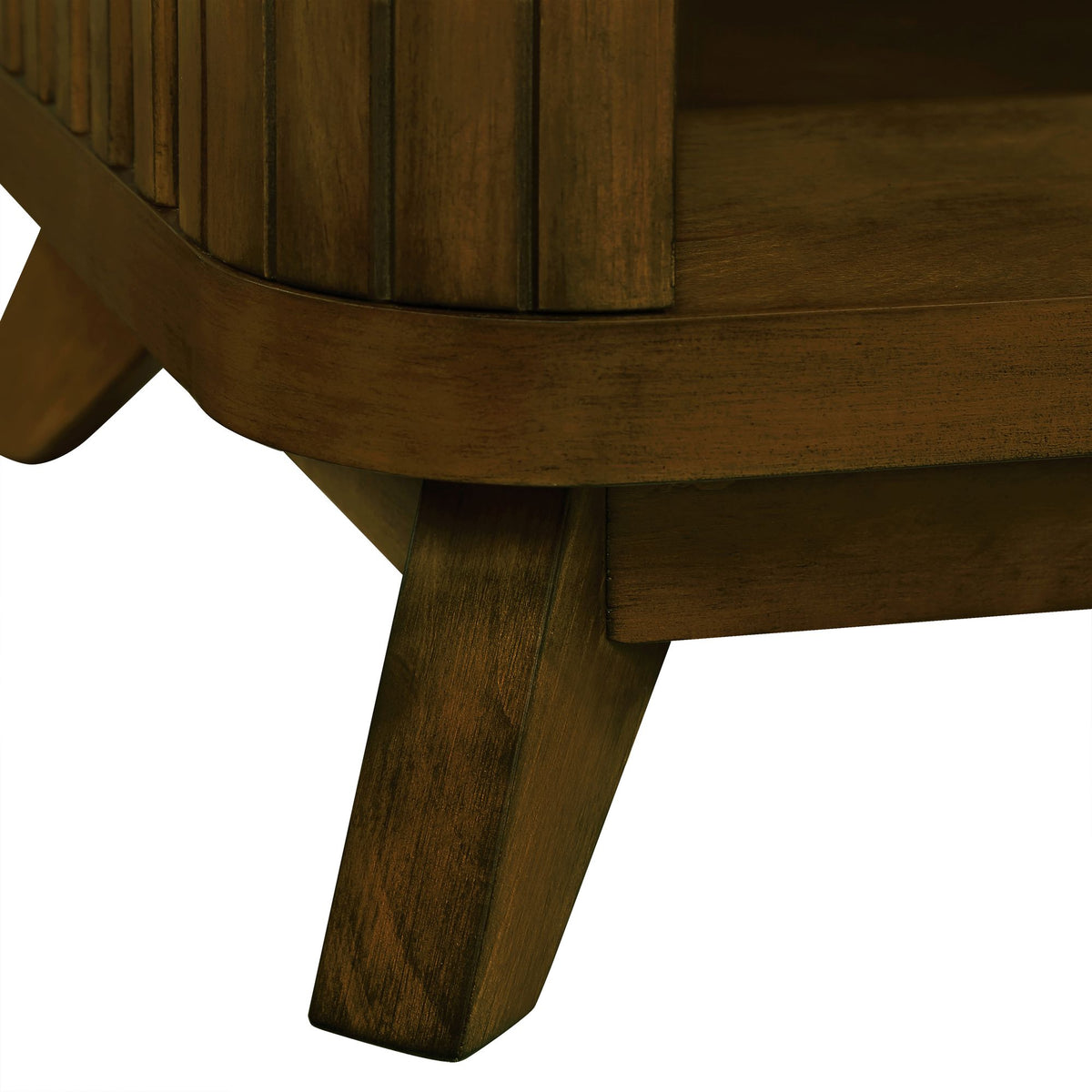 Walnut Coffee Table with Open Lower Shelf