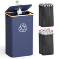 Hands-Free Kitchen Recycling Bin with Two Inner Bags
