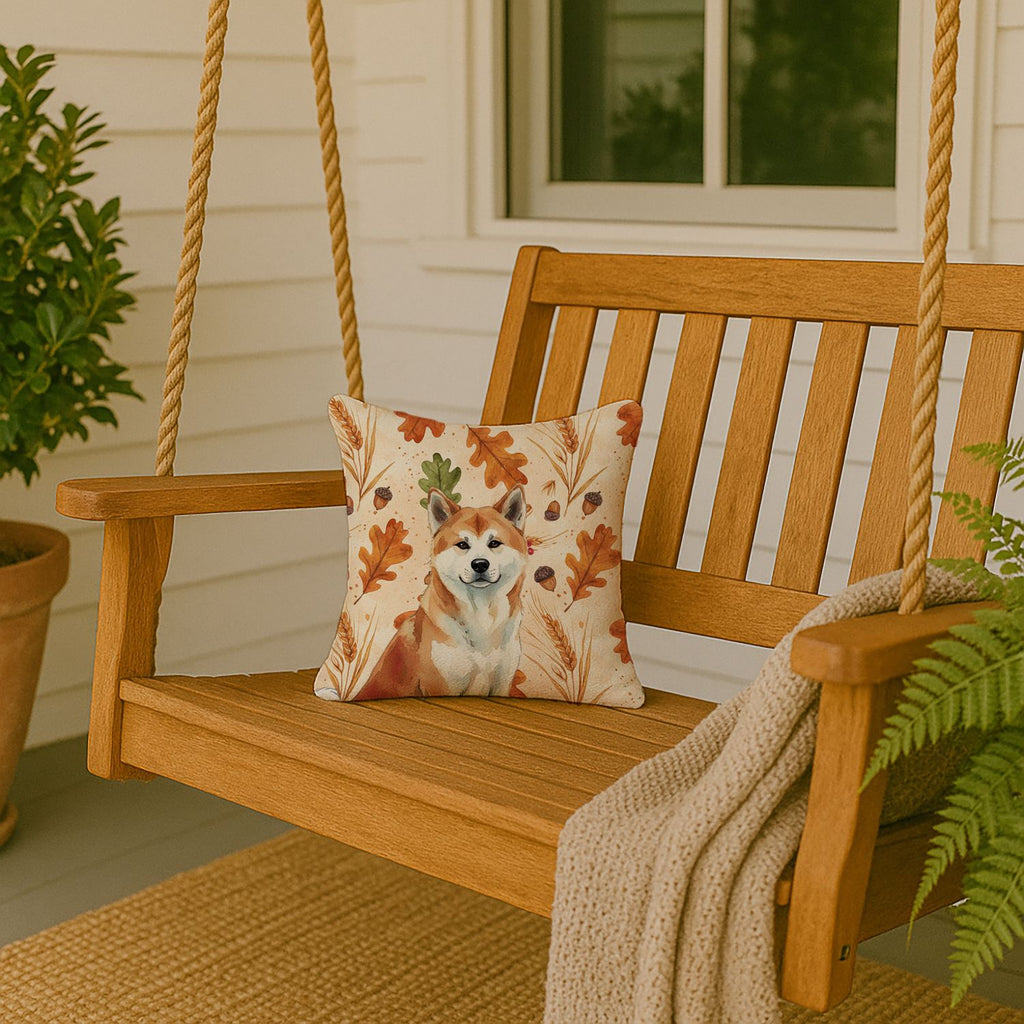 Red Akita Heirloom Fall Accent Pillow