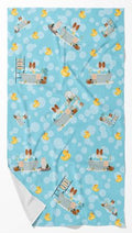Red and White Papillon Decorative Bath Towel