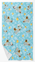 Red English Bulldog Bathtub Plush Bath Towel