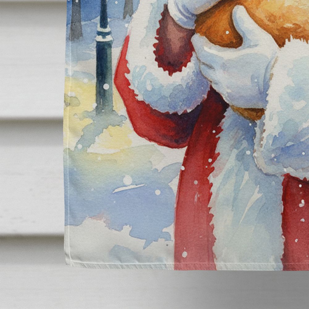 Holiday House Flag with Festive Santa and Animal Design – Large Double-Sided Outdoor Decoration