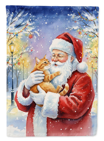 Holiday House Flag with Festive Santa and Animal Design – Large Double-Sided Outdoor Decoration