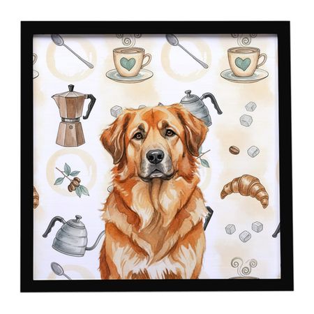 Red Leonberger Coffee Bar Framed Wall Art