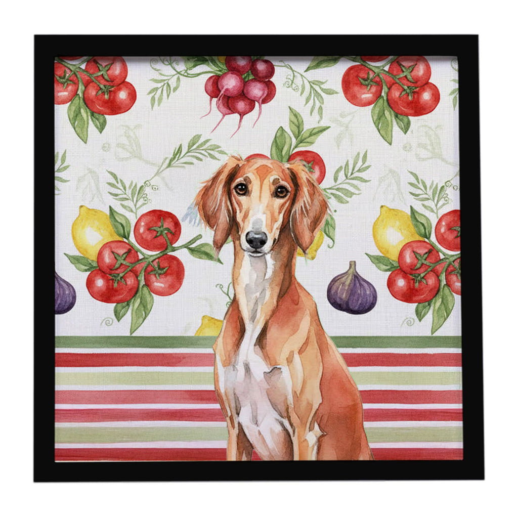 Red Saluki Vegetable Framed Wall Art