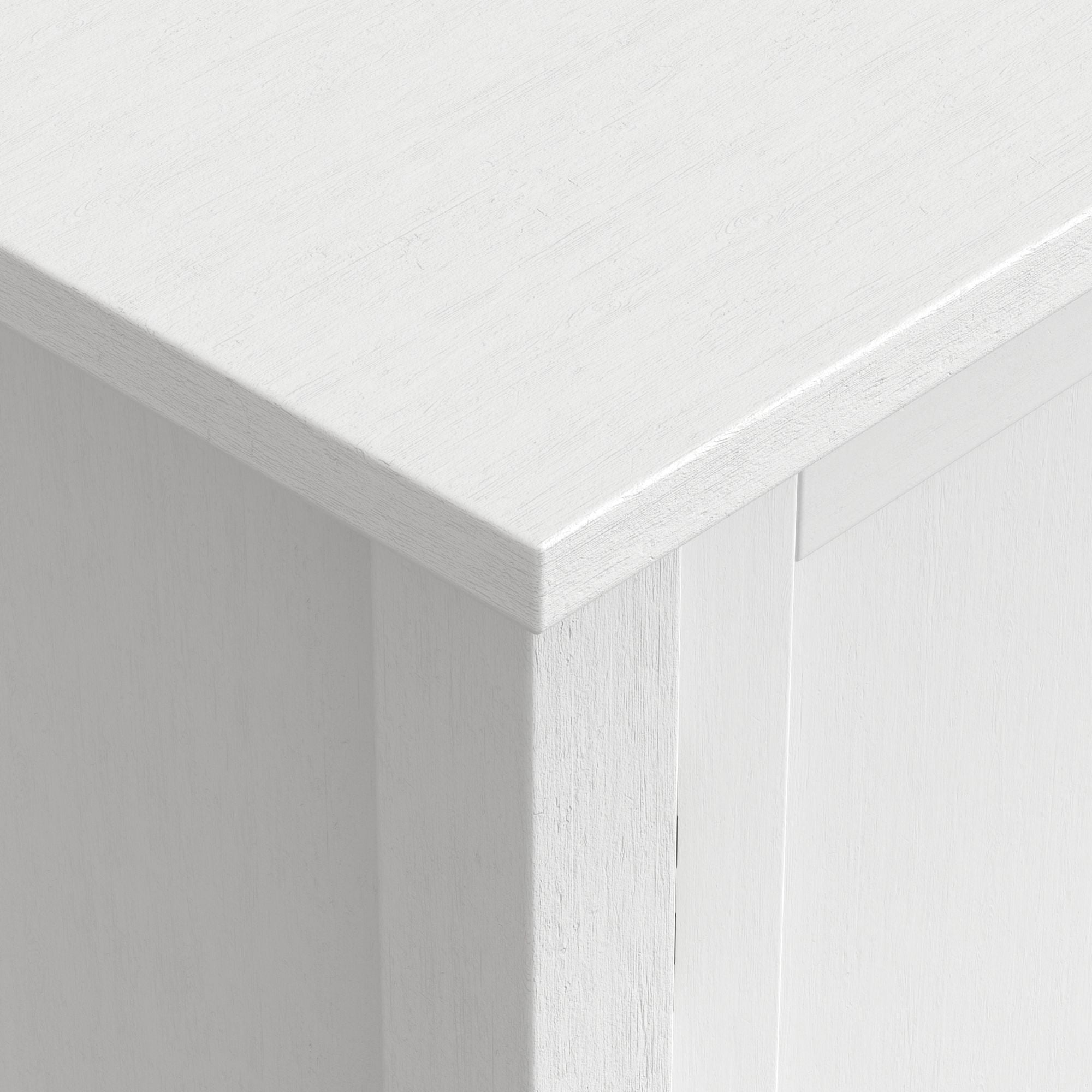 Redmond 32- Solid Wood Storage Cabinet with Adjustable Shelves in White