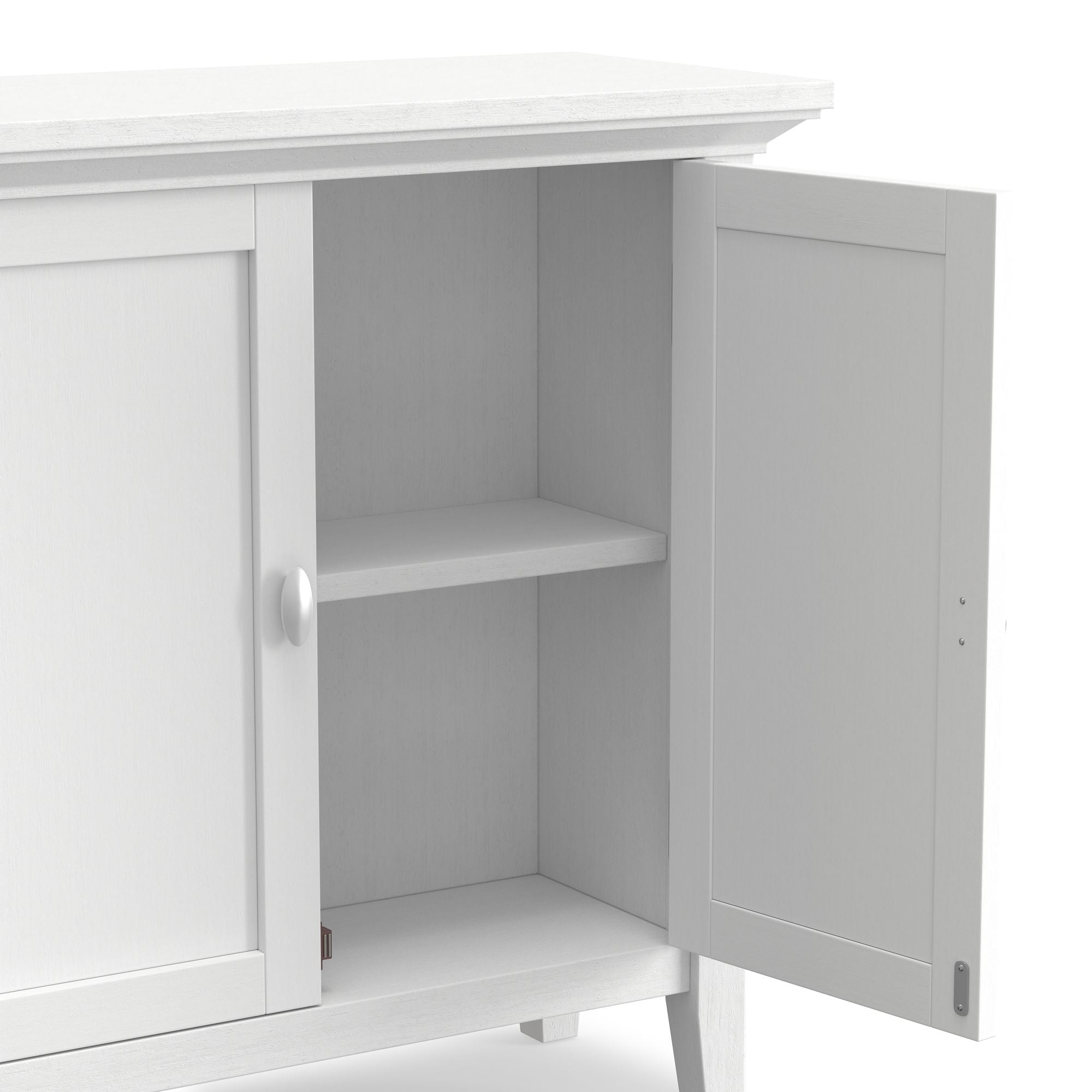 Redmond 32- Solid Wood Storage Cabinet with Adjustable Shelves in White