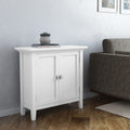Redmond 32- Solid Wood Storage Cabinet with Adjustable Shelves in White