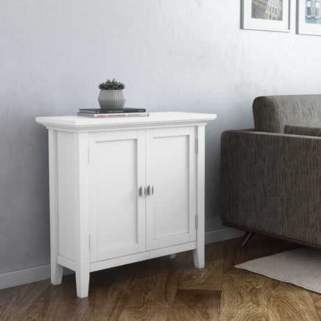 Redmond 32- Solid Wood Storage Cabinet with Adjustable Shelves in White