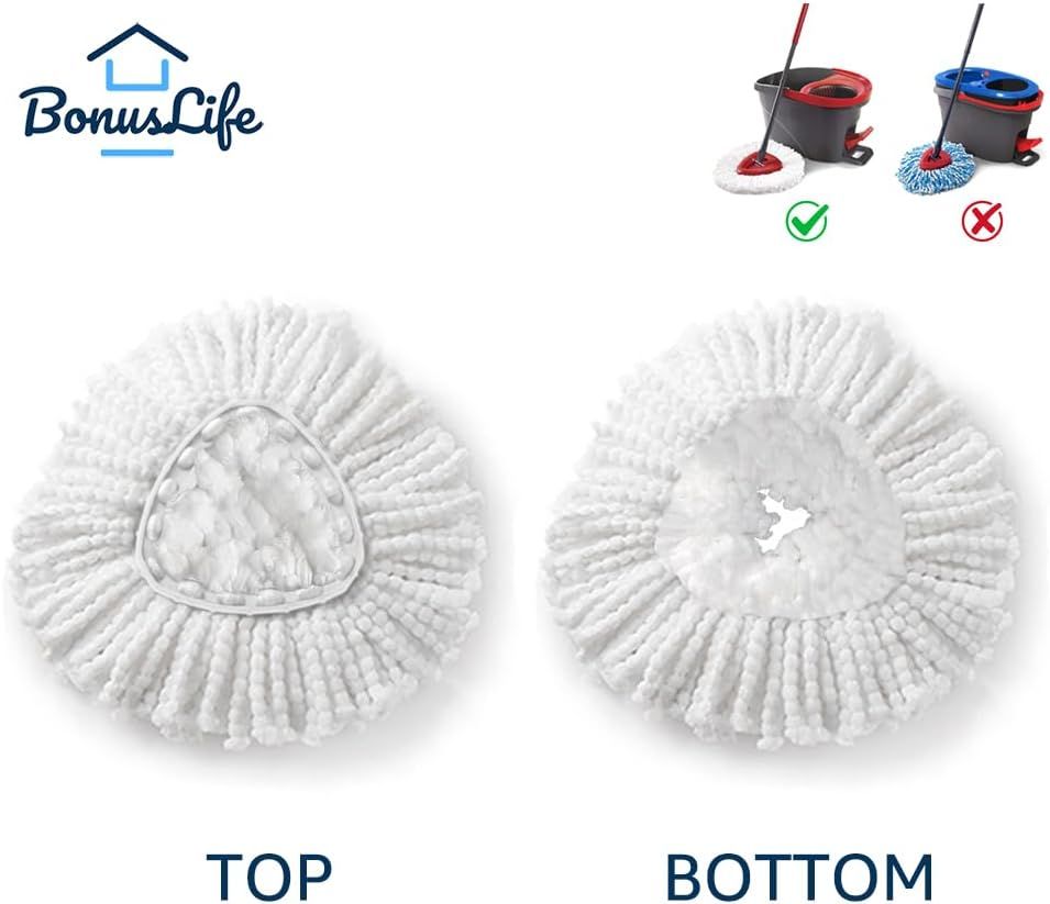 Six EasyWrin Single-Tank Spin Mop Head Refills