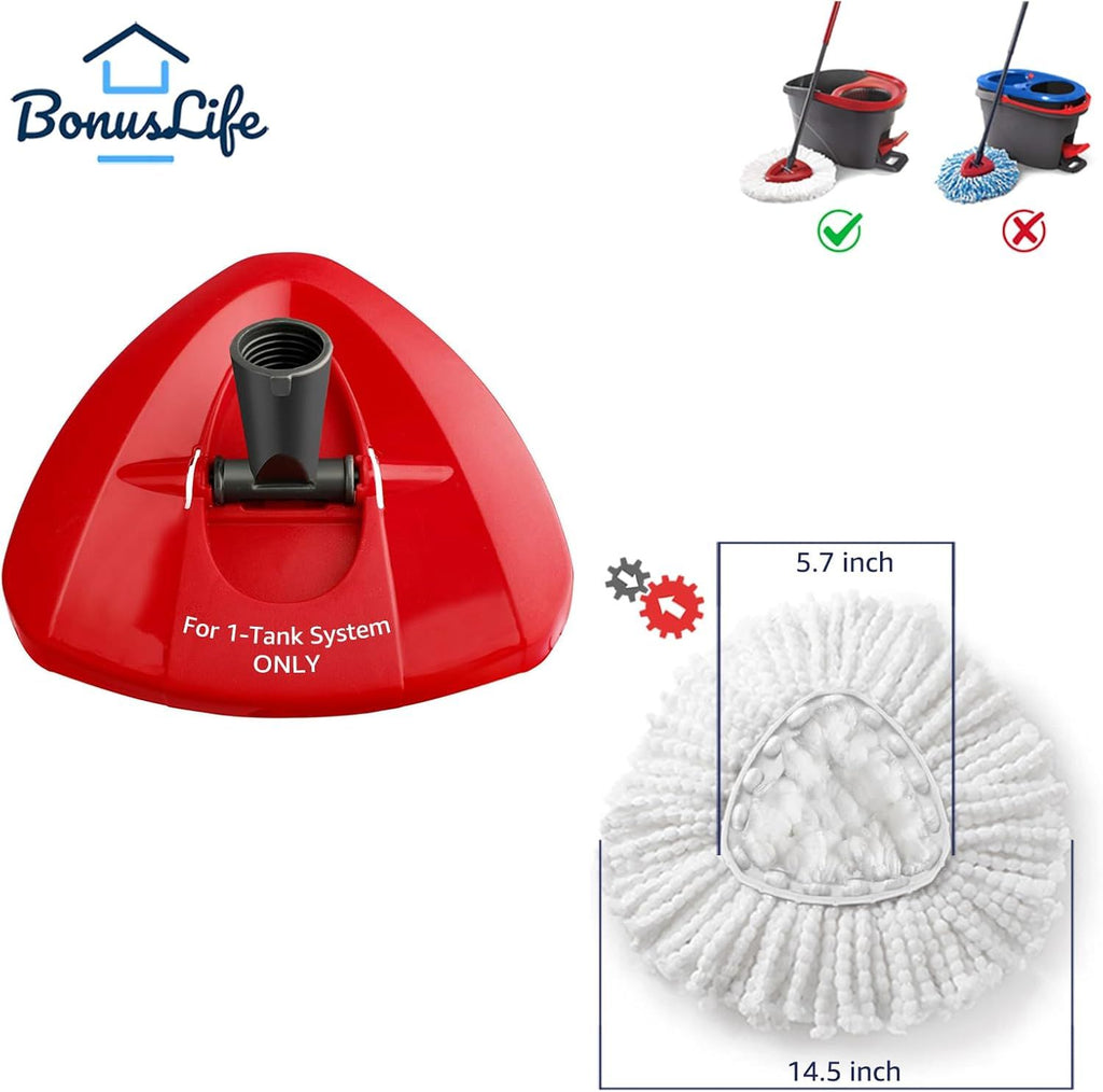 Six EasyWrin Single-Tank Spin Mop Head Refills