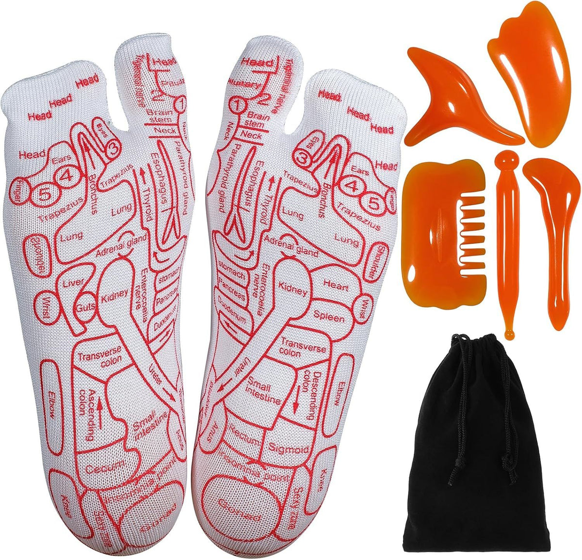 Beginner Reflexology Socks and Acupoint Tool Set