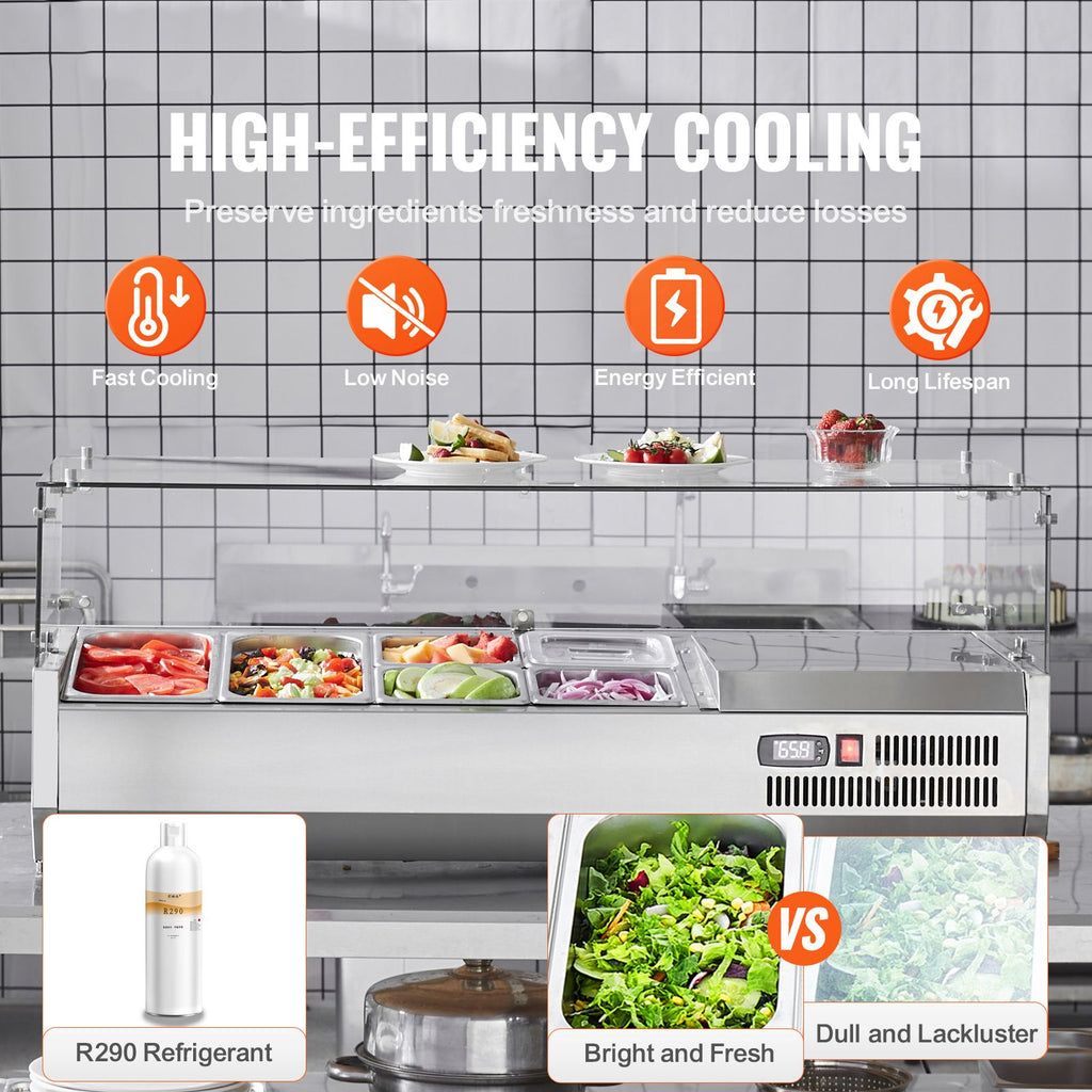 Commercial Refrigerated Condiment Prep Station