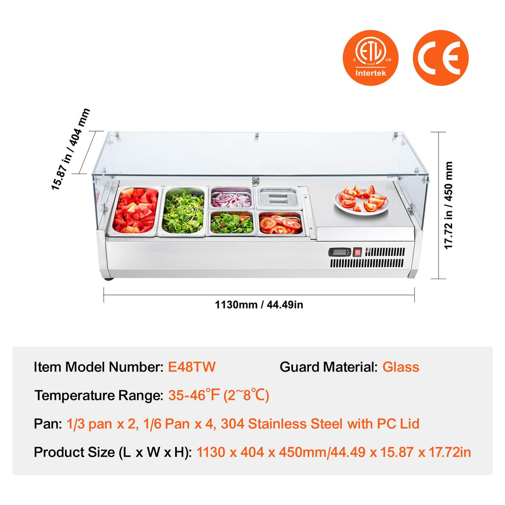 Commercial Refrigerated Condiment Prep Station
