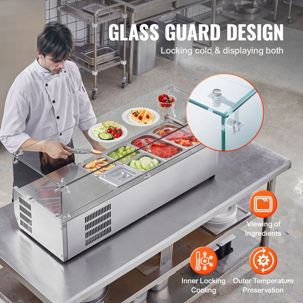 Commercial Refrigerated Condiment Prep Station