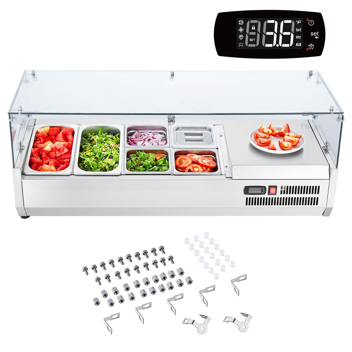 Commercial Refrigerated Condiment Prep Station