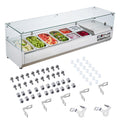 Commercial Refrigerated Condiment Prep Station with Efficient Cooling and Modular Tray System