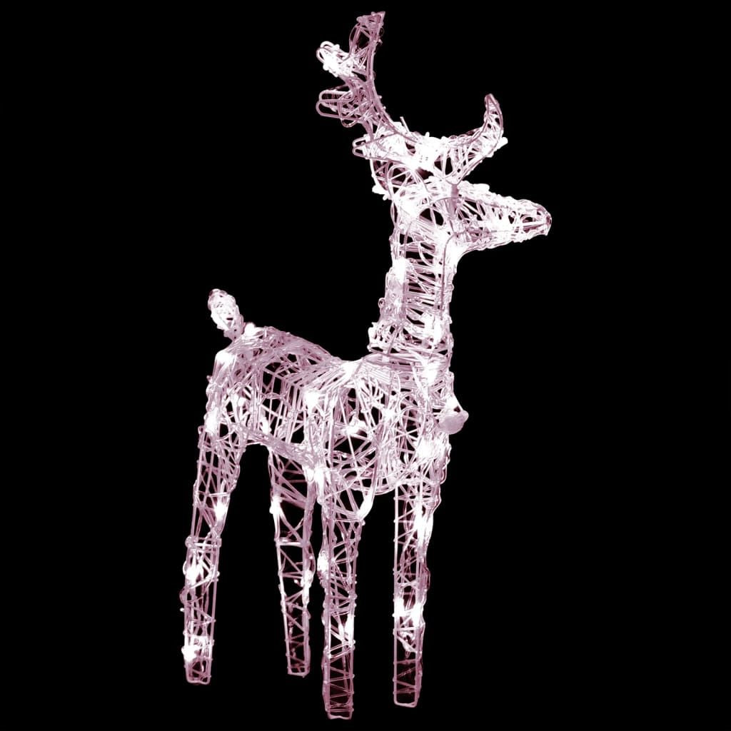 Glowing Reindeer and Sleigh Christmas Yard Display