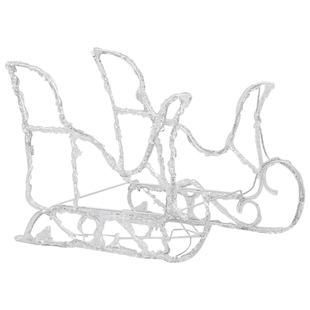 Glowing Reindeer and Sleigh Christmas Yard Display