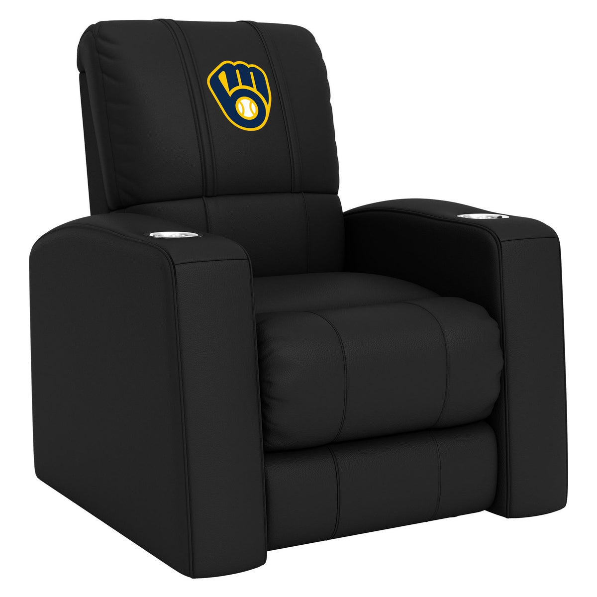 Relax Home Theater Recliner with Milwaukee Brewers Alternate Logo - Top Grain Leather *Custom Order 8 Week Lead time No Returns*